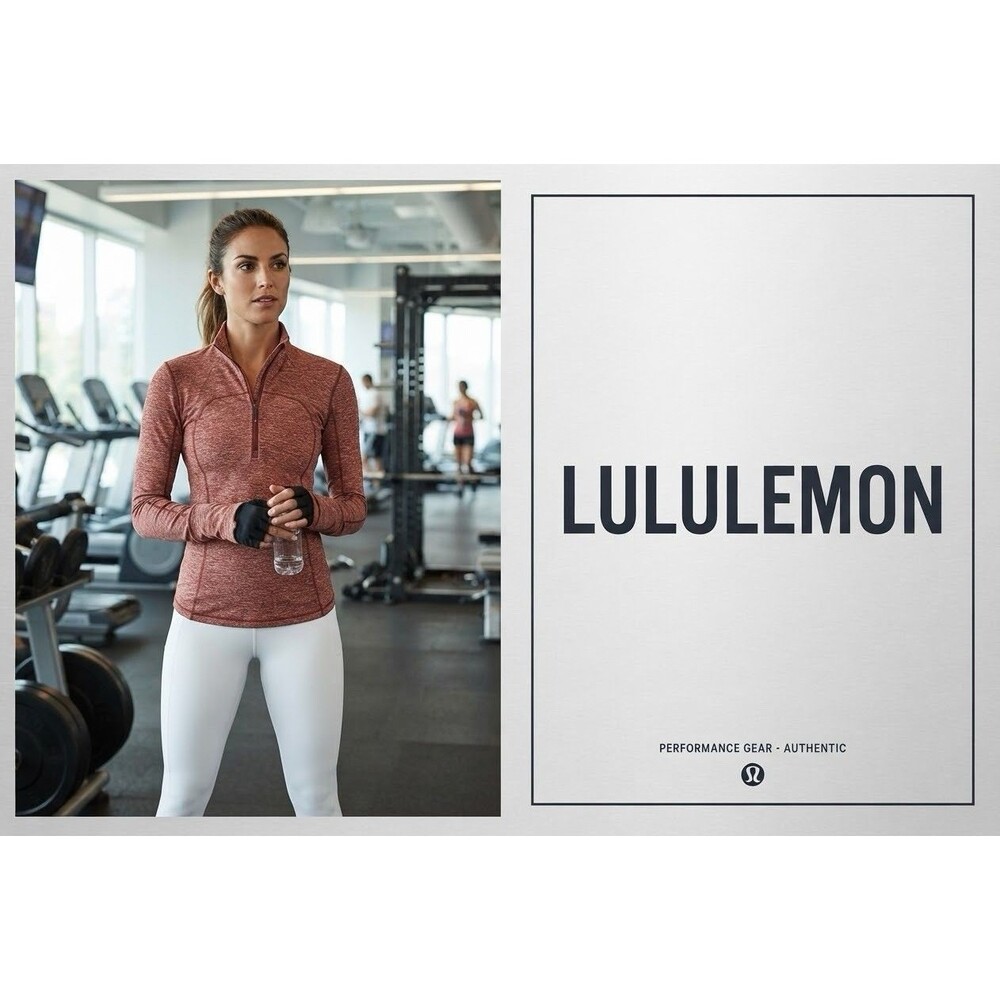 Lululemon Run BRISKLY 1/2 Zip -(Heathered Dark Sport Red) Size 6